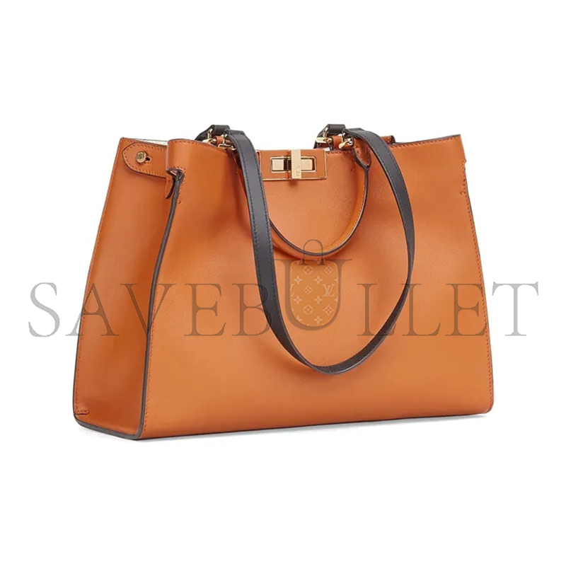 F**di vitello seta century small peekaboo x-tote brandy black 8bh377abhsf1c13 (35*25*10cm)